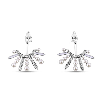 Silver Pearl Drop Earrings