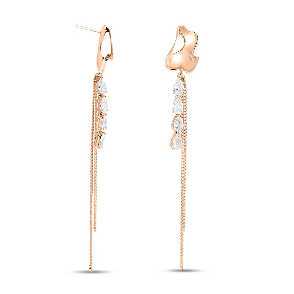 Rose Gold Twilight Tails Earrings