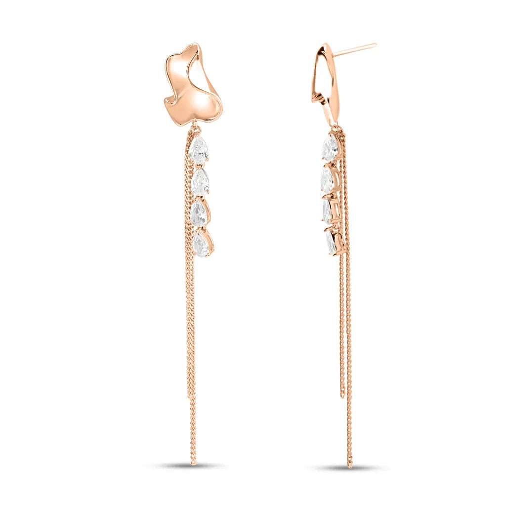 Rose Gold Twilight Tails Earrings