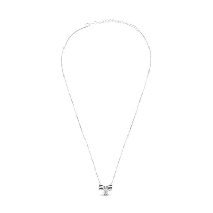 Silver Bow Bliss Set  with Link Chain
