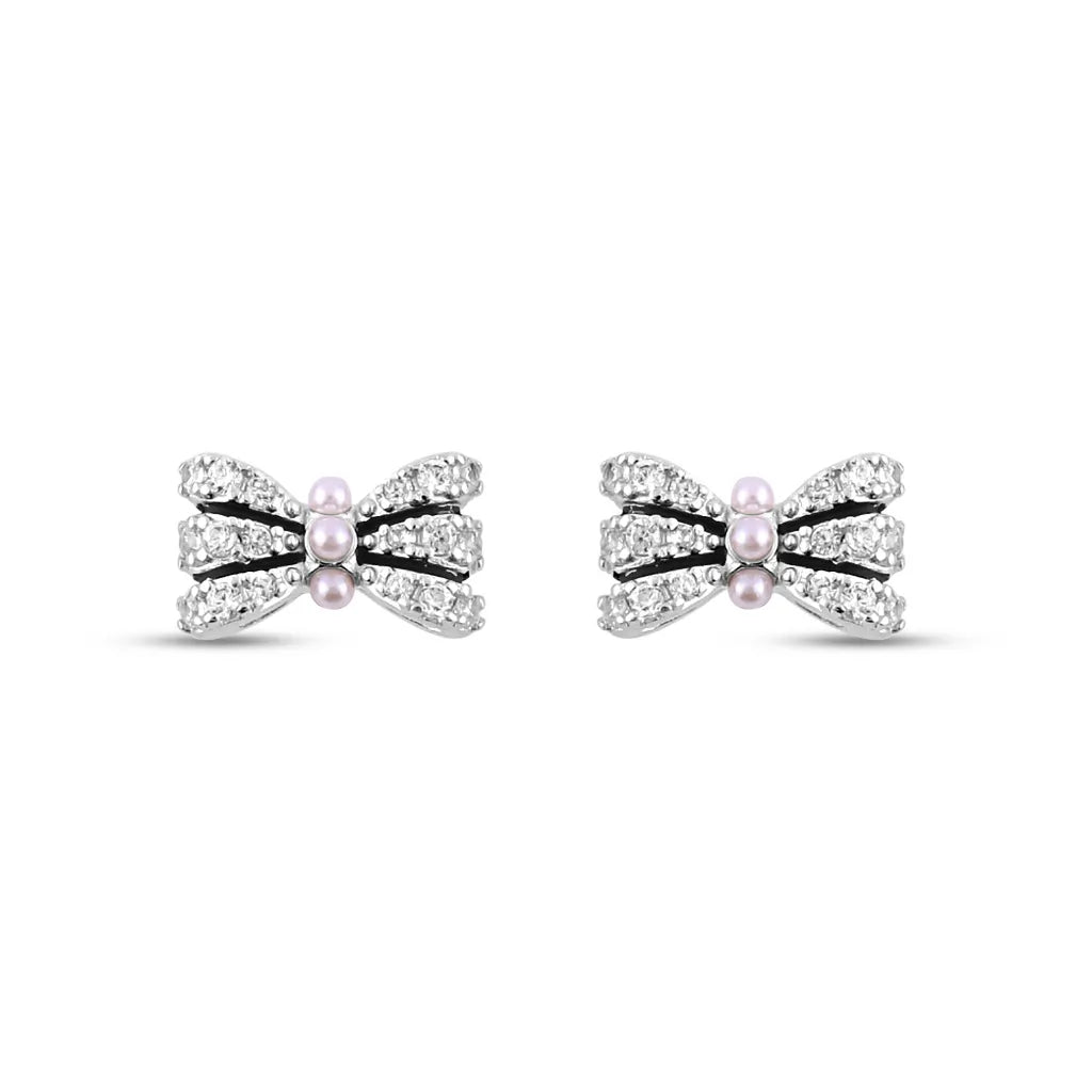 Silver Bow Bliss Set  with Link Chain