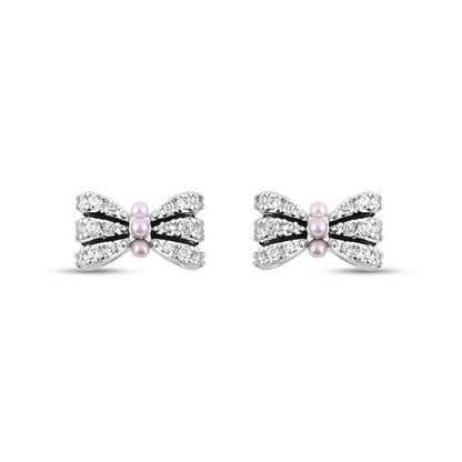 Silver Bow Bliss Set  with Link Chain