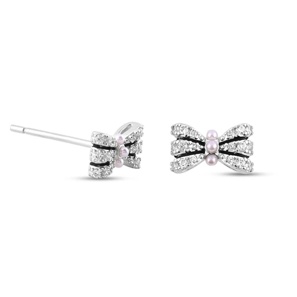 Silver Bow Bliss Set  with Link Chain