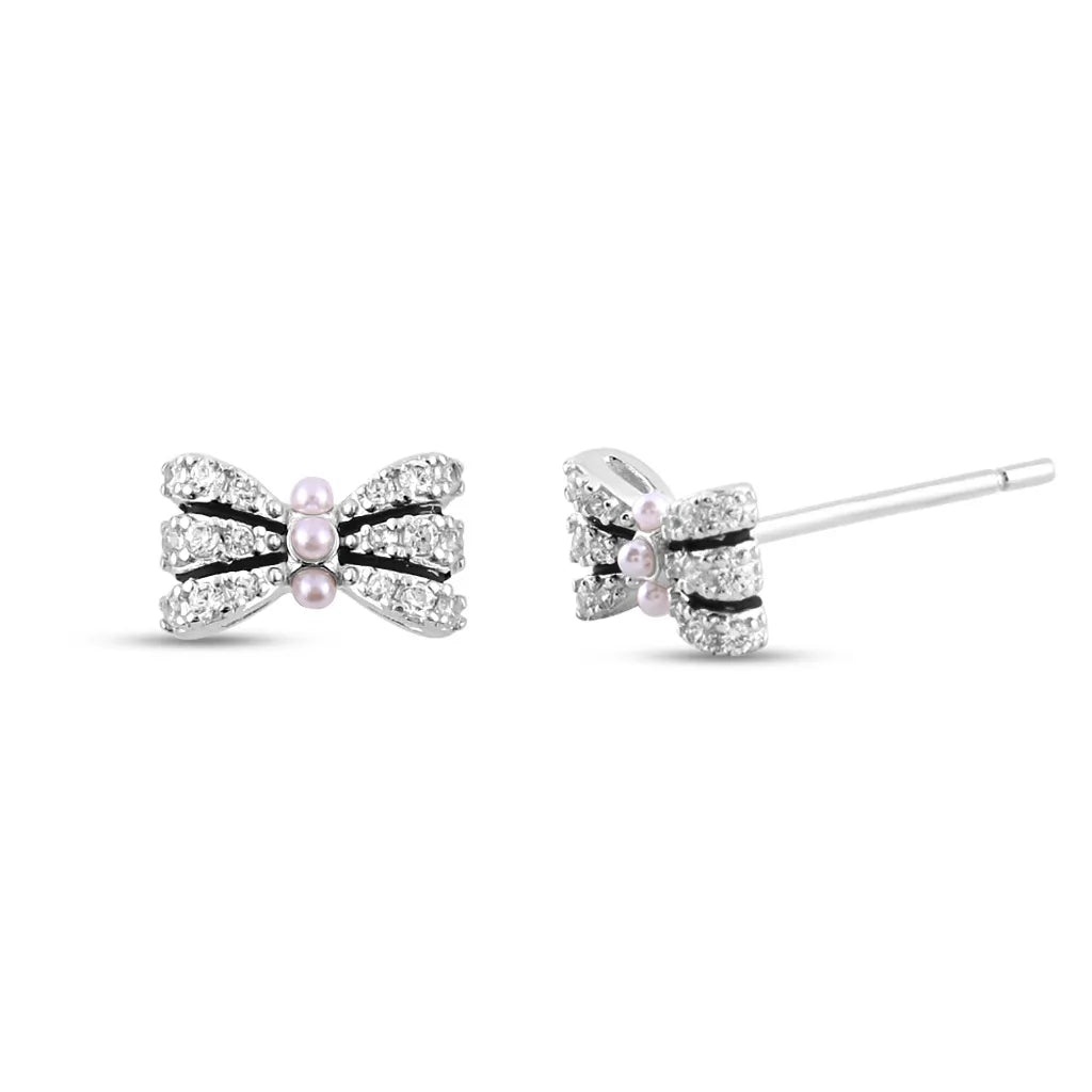 Silver Bow Bliss Set  with Link Chain