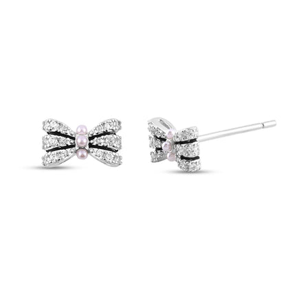 Silver Bow Bliss Set  with Link Chain
