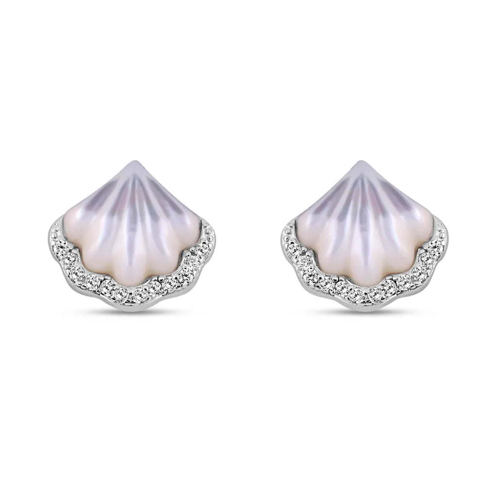 Silver Mystic Oyster Set  with Link Chain