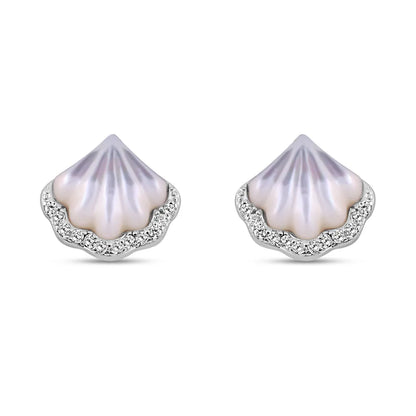 Silver Mystic Oyster Set  with Link Chain