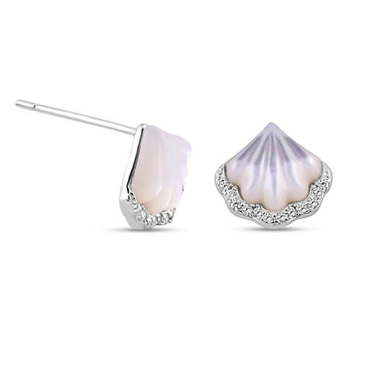 Silver Mystic Oyster Set  with Link Chain