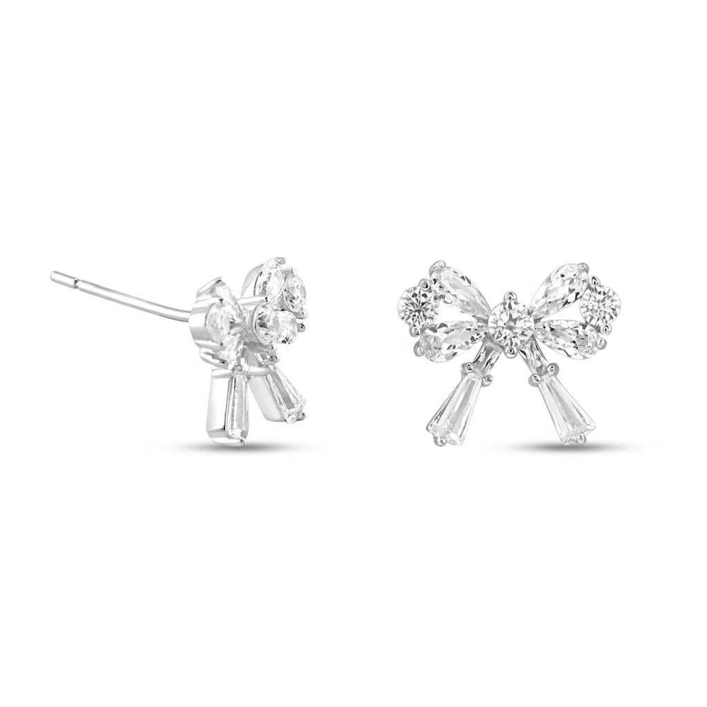 Silver Twinkling Ties Earrings