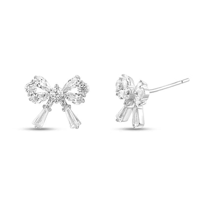 Silver Twinkling Ties Earrings