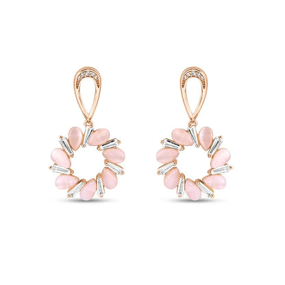 Rose Gold Floral Grace Earrings