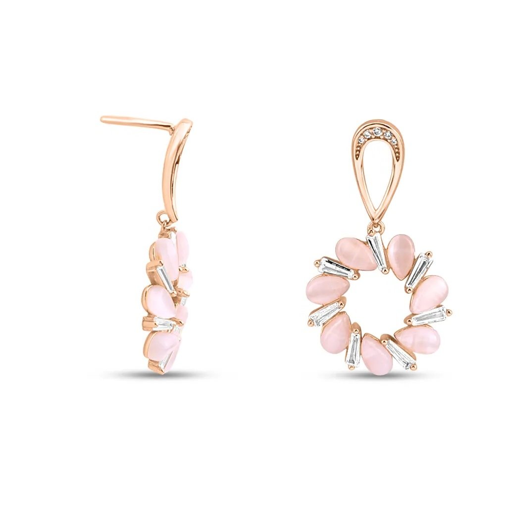 Rose Gold Floral Grace Earrings