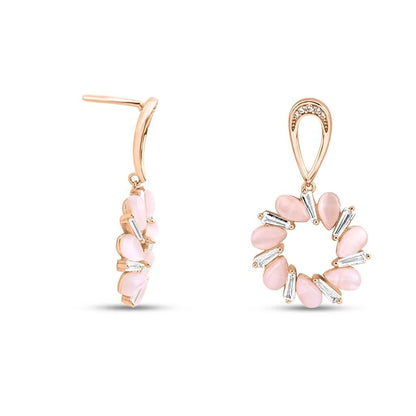 Rose Gold Floral Grace Earrings