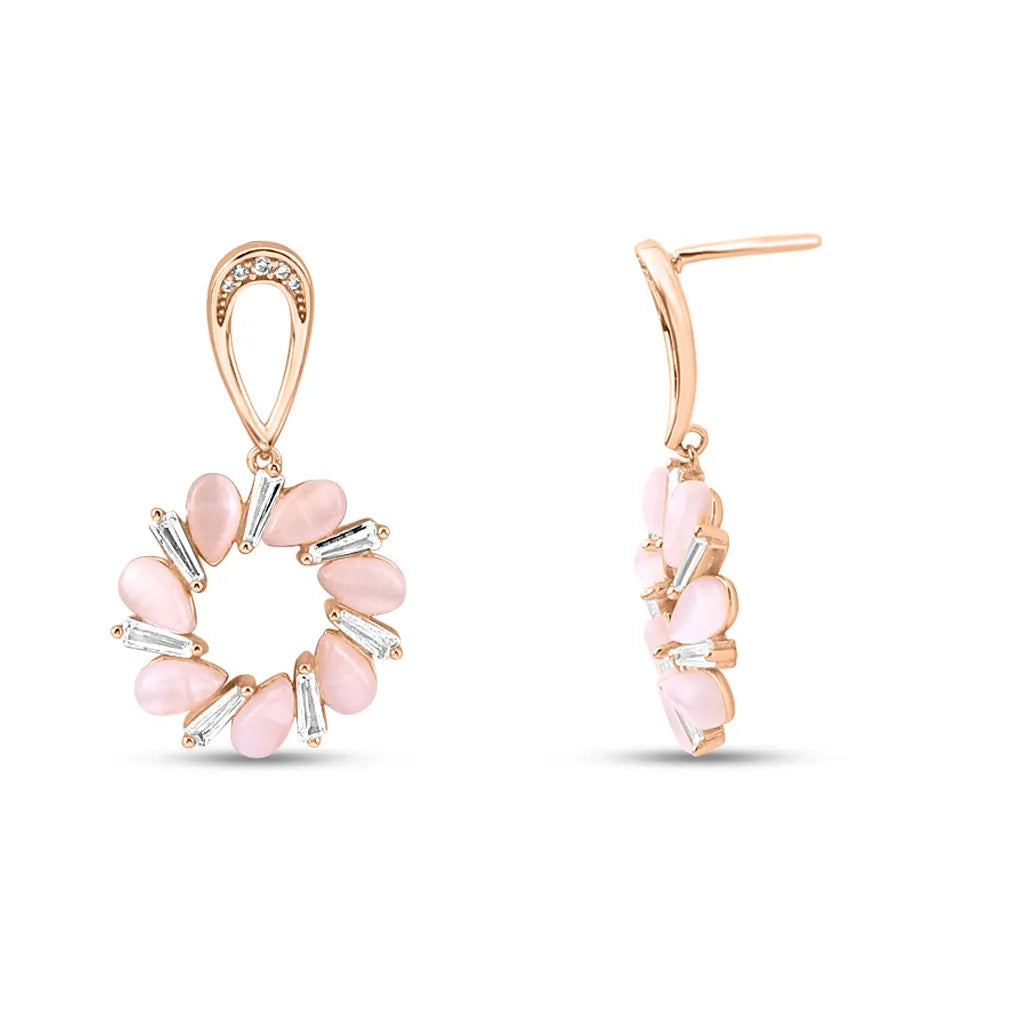 Rose Gold Floral Grace Earrings