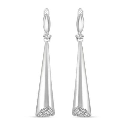 Silver Sleek Sparkle Dangles