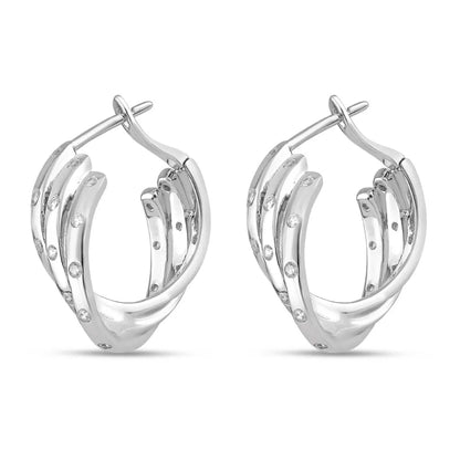 Silver Shimmer Swirl Earrings