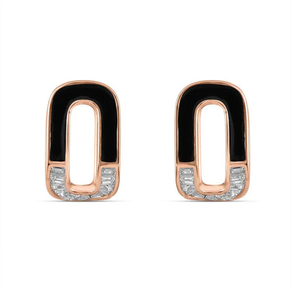 Black Enigma Crystal Hoops