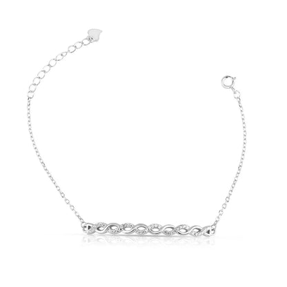 Silver Infinity Twist Bracelet