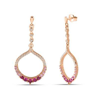 Rose Gold Petal Drops Earring