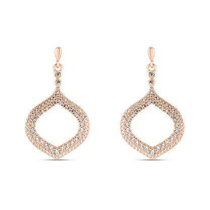 Rose Gold Twinkle Drop Earrings