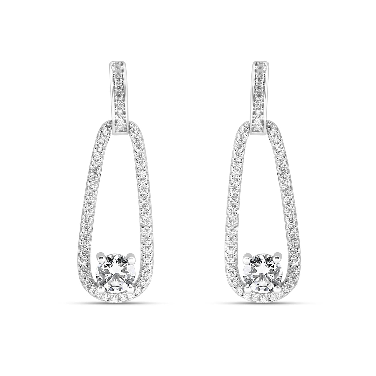 Silver Gleaming Dangler Earrings