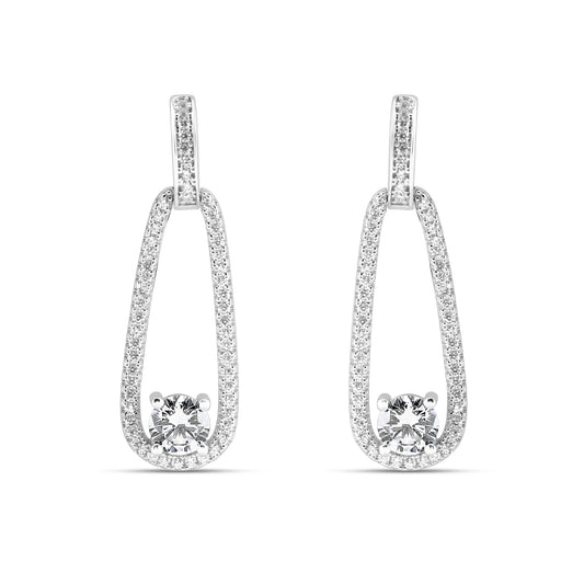 Silver Gleaming Dangler Earrings