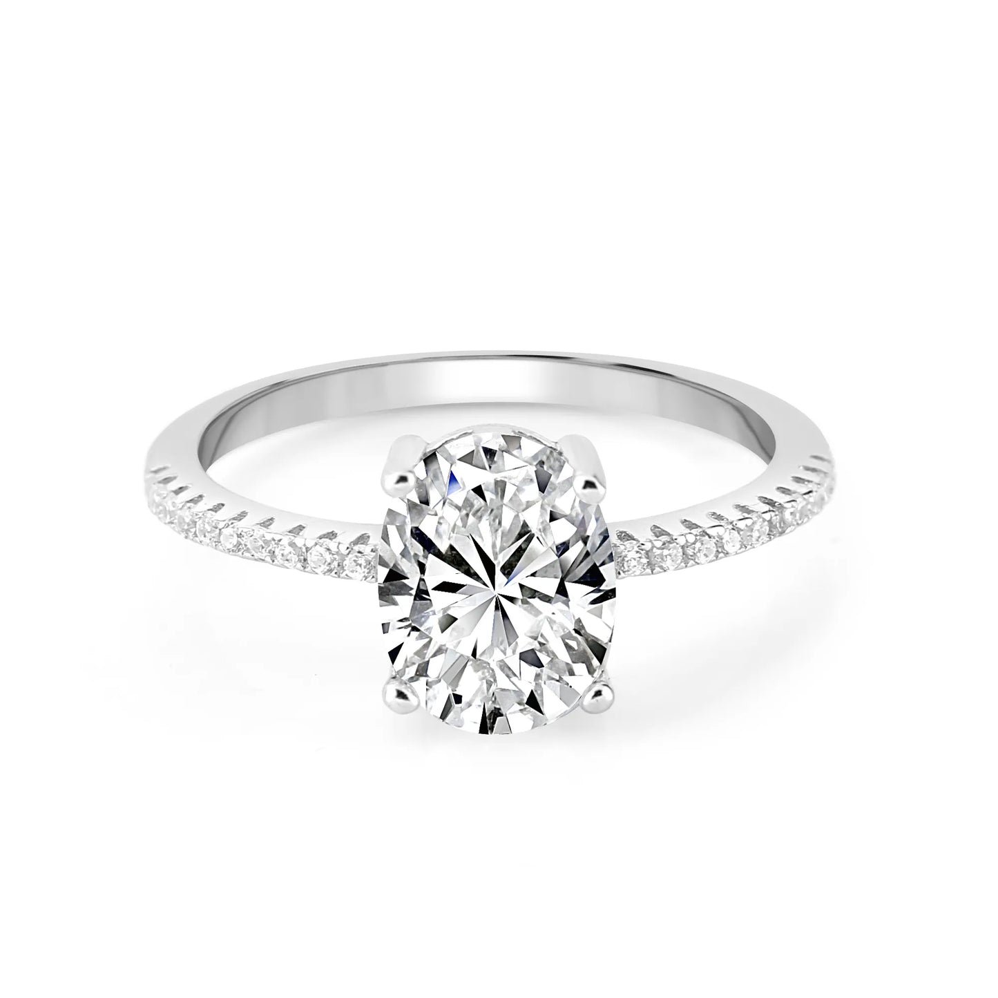 Silver Stellar Solitaire Ring