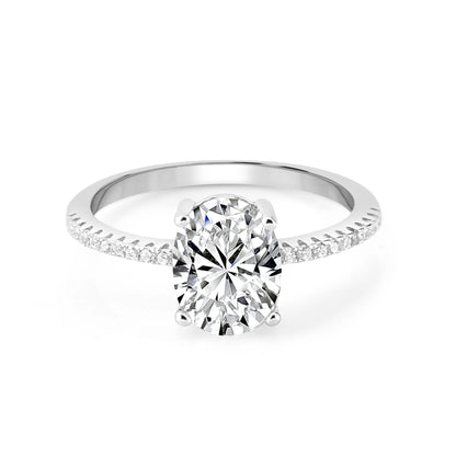 Silver Stellar Solitaire Ring