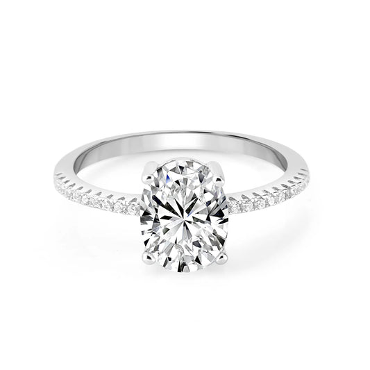 Silver Stellar Solitaire Ring