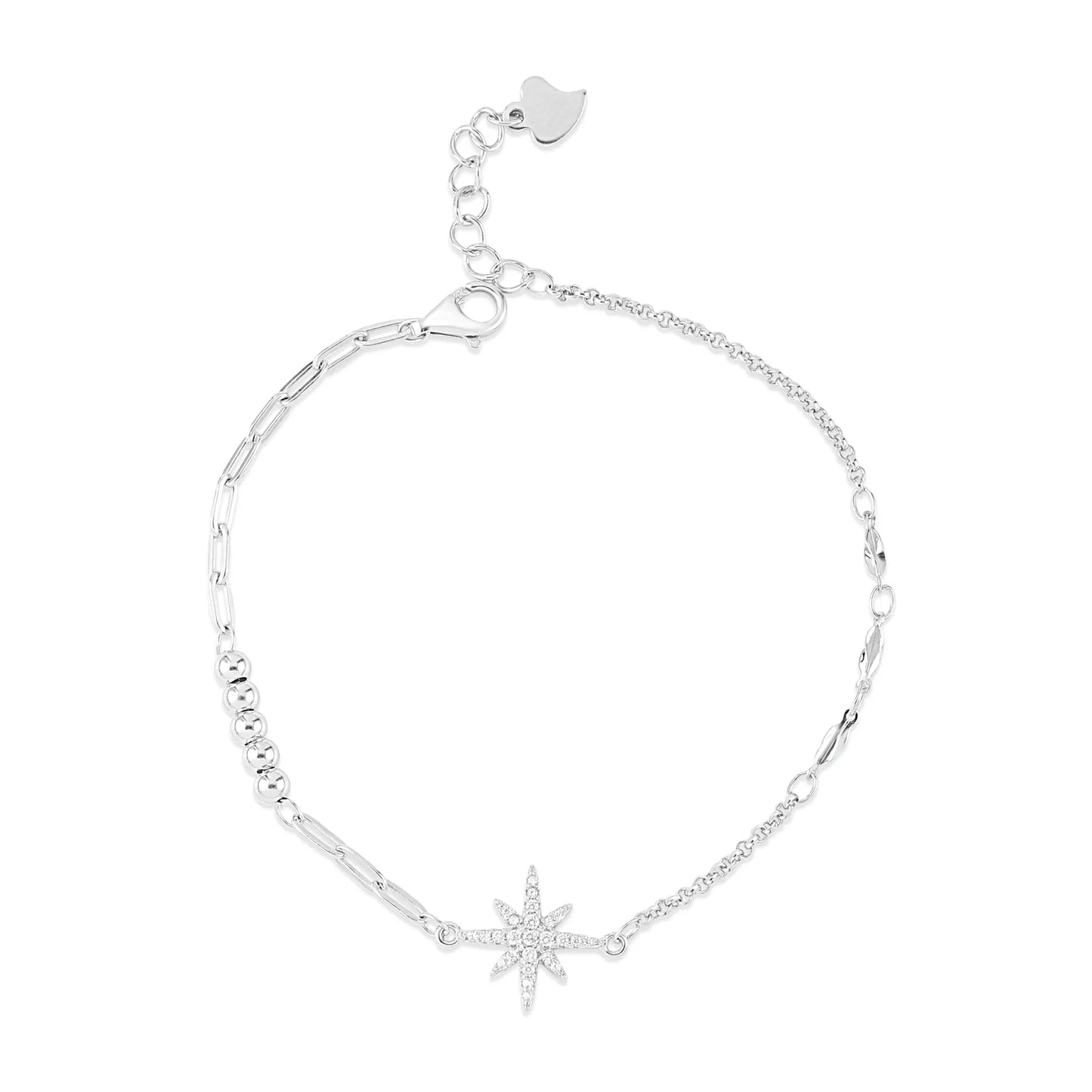 Silver Crystal Flake Bracelet