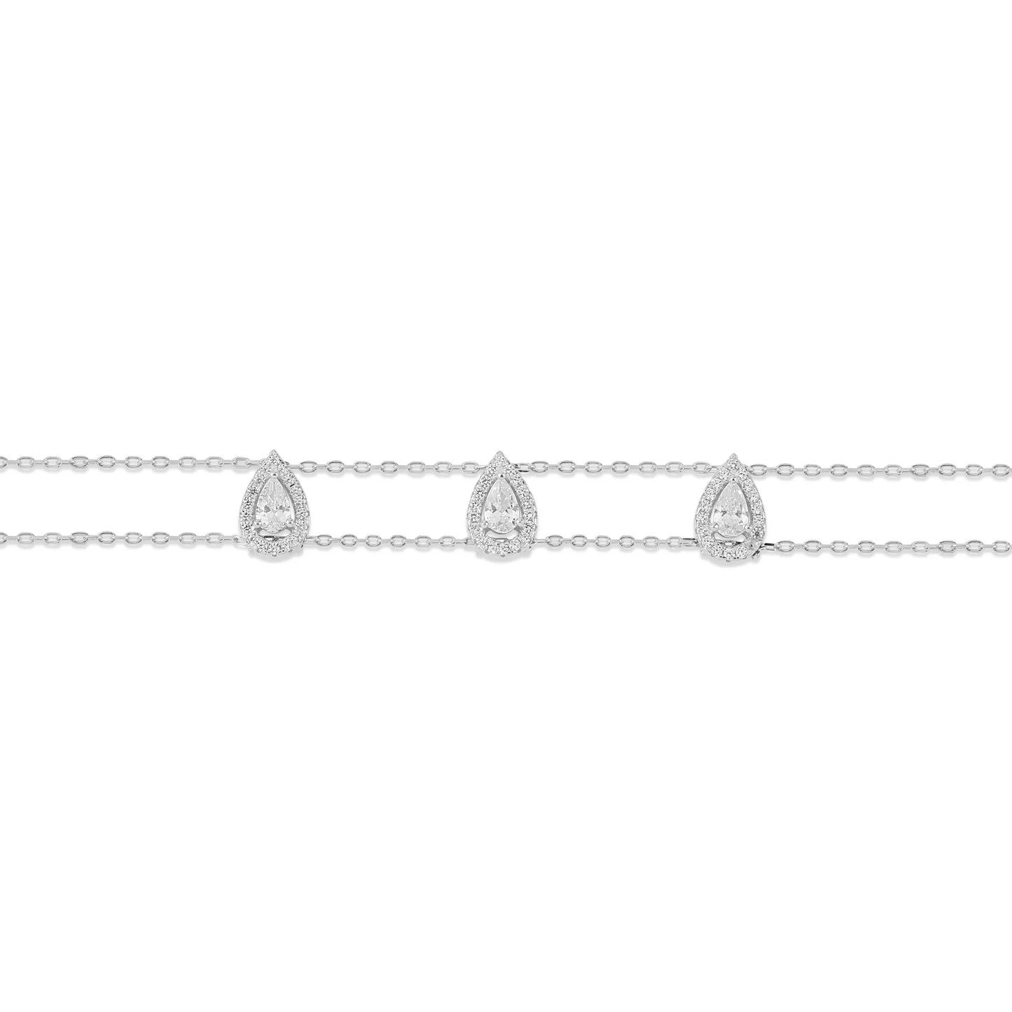 Silver Solitaire Drop Bracelet