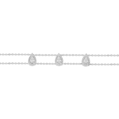 Silver Solitaire Drop Bracelet