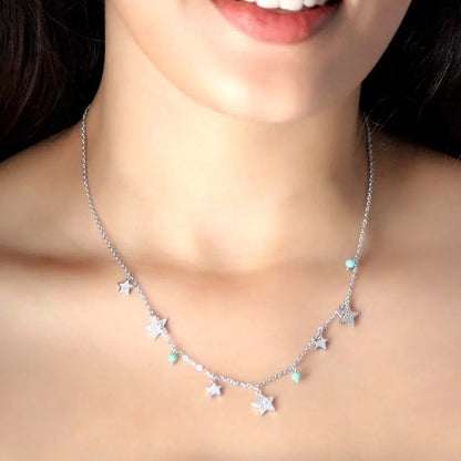 Silver Celestial Charms Necklace