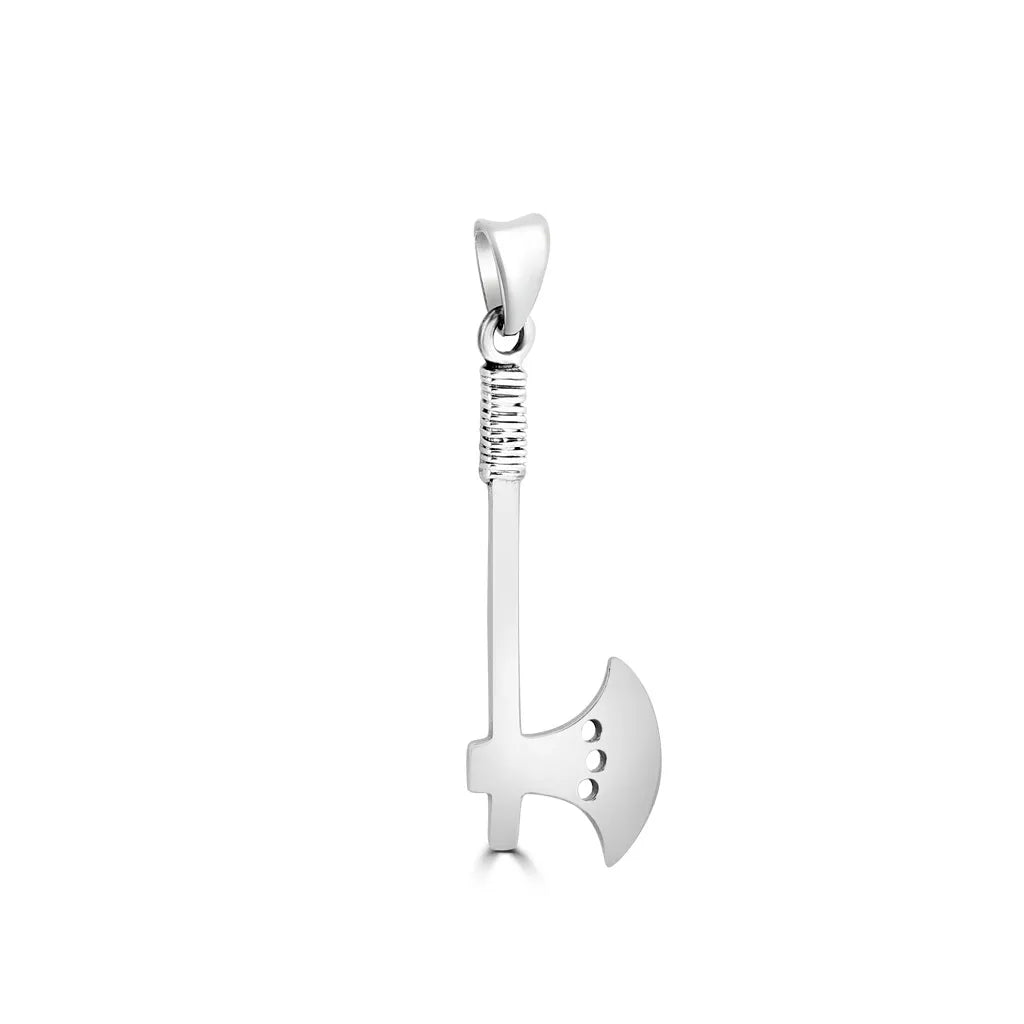 Silver Titan Axe Pendant For Him