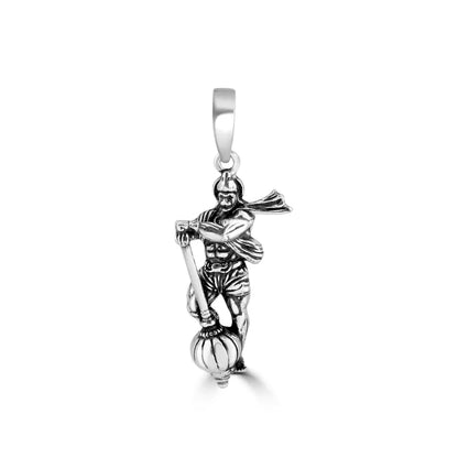 Silver Oxidised Divya Hanuman Pendant For Him