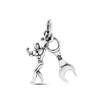 Silver Iron Beast Pendant For Him
