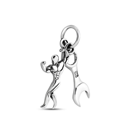 Silver Iron Beast Pendant For Him