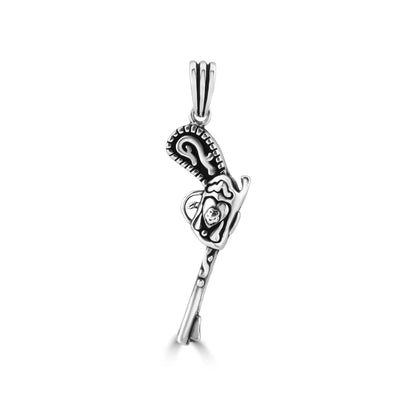 Silver Oxidised Maverick Pendant For Him