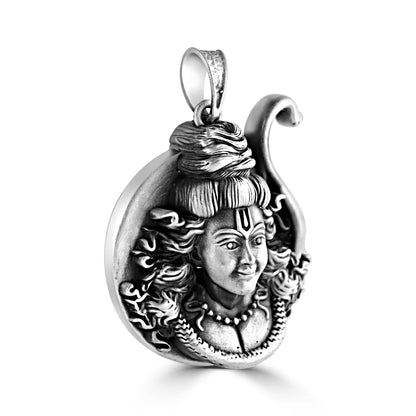 Oxidised Silver Shivaay Pendant For Him