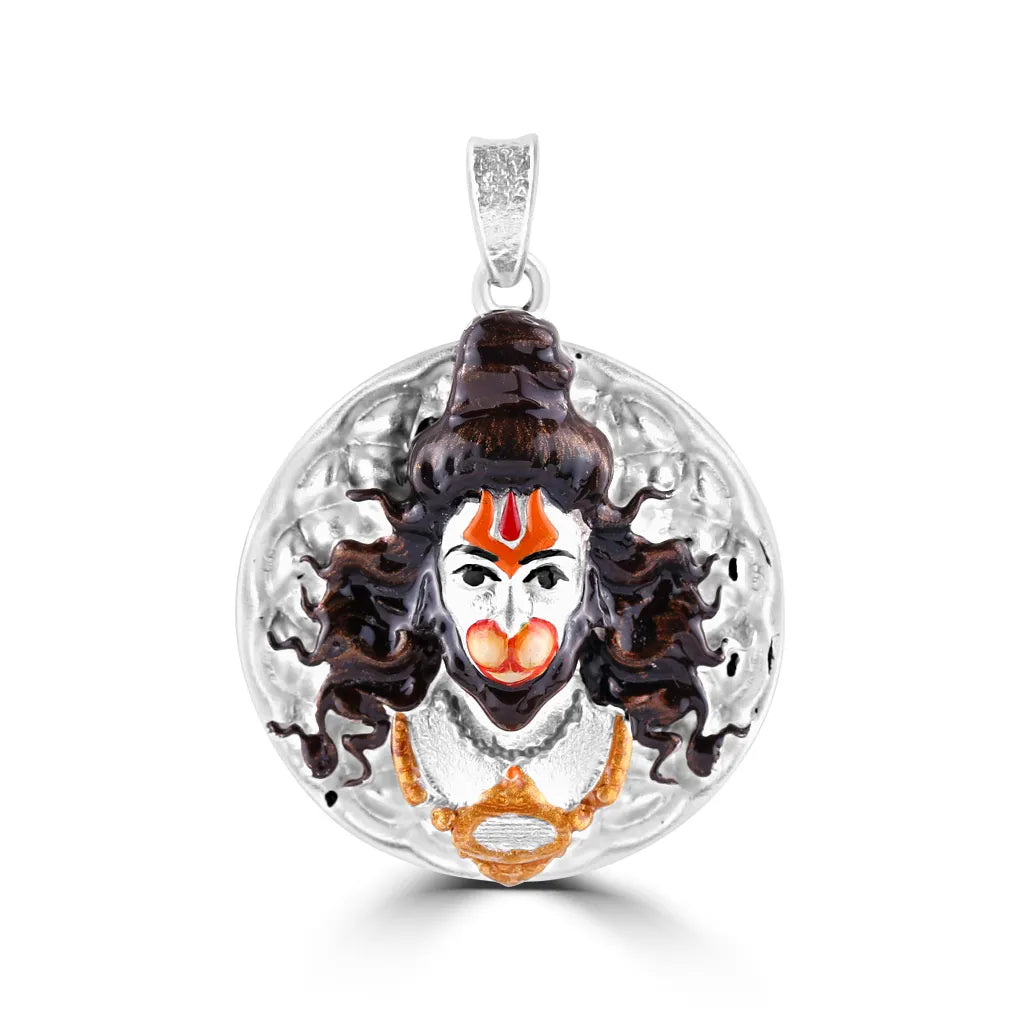 Silver Ramdoot Veer Pendant For Him