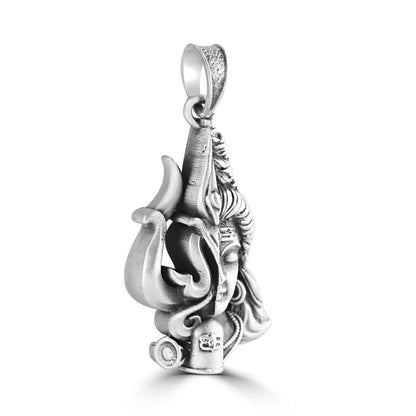 Silver ShivShakti Pendant For Him