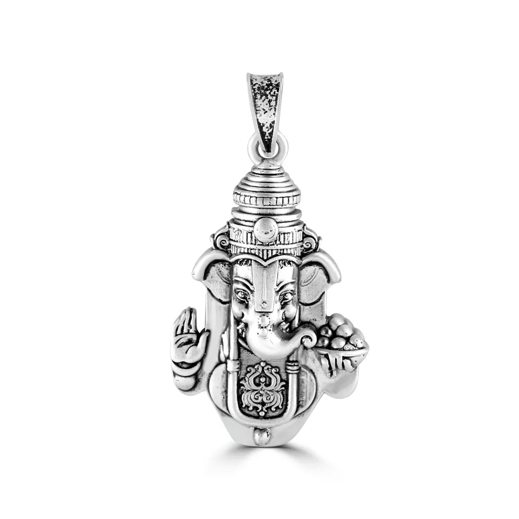 Silver Gajanana Pendant For Him