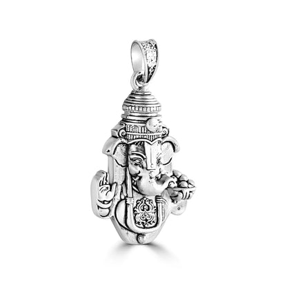 Silver Gajanana Pendant For Him