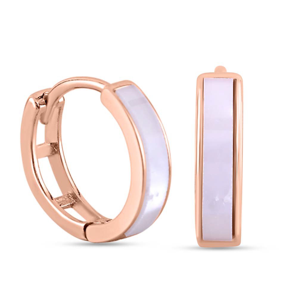 Rose Gold Twinkling Hoop Earrings