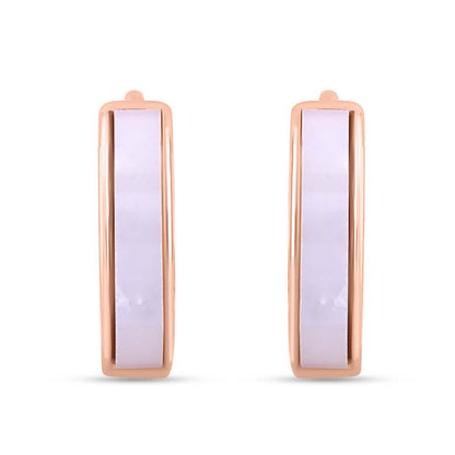 Rose Gold Twinkling Hoop Earrings