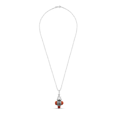 Silver Oxidised Trishul Pendant For Him