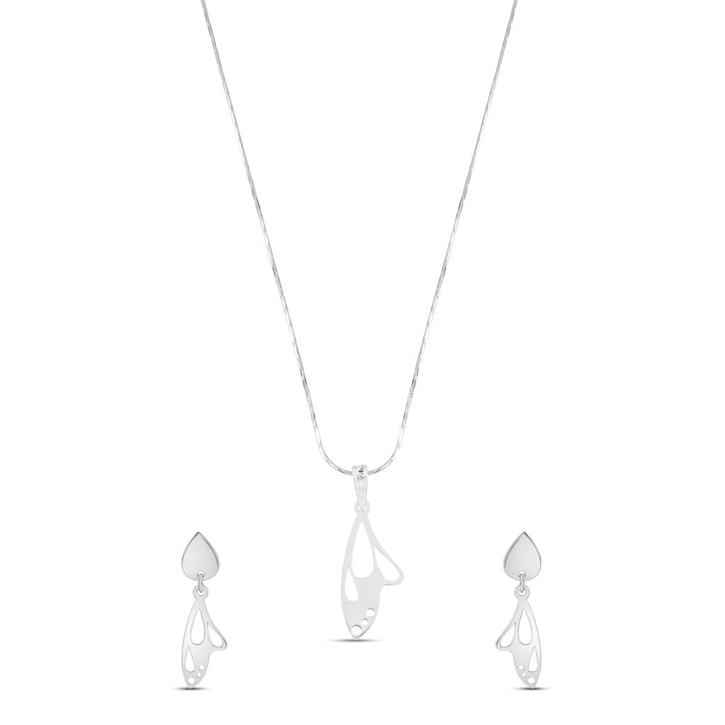 Silver Dewdrop Love Set