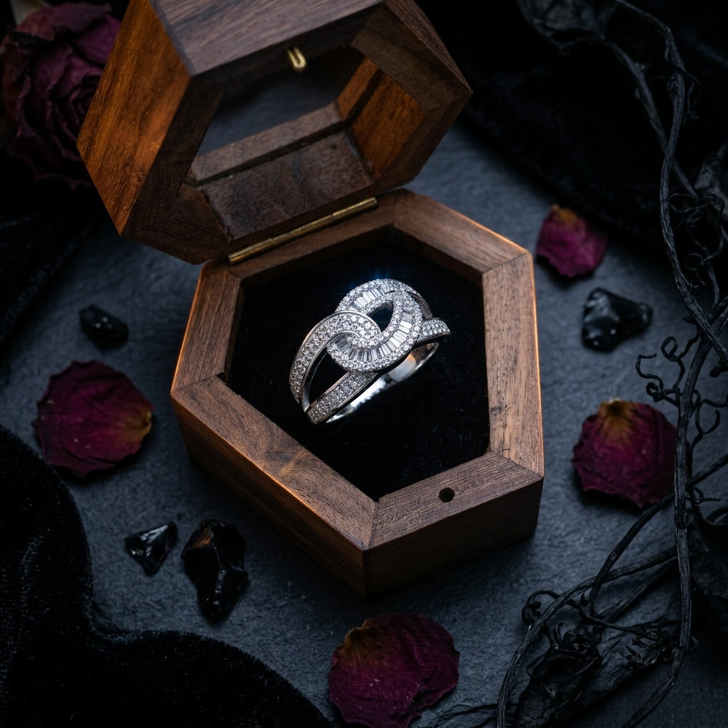 Silver Luminary Crossover Ring