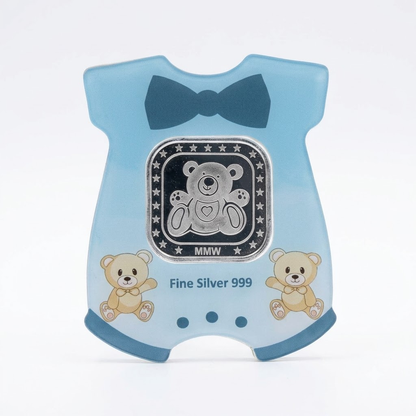 MMW Teddy Bear Baby Boy Silver Coin 999