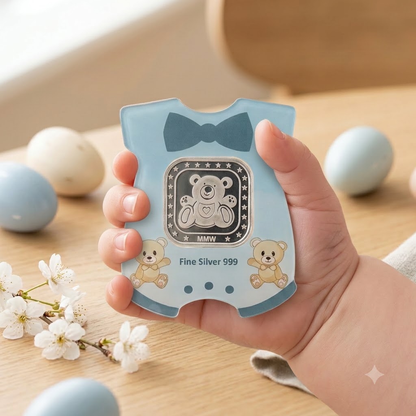 MMW Teddy Bear Baby Boy Silver Coin 999